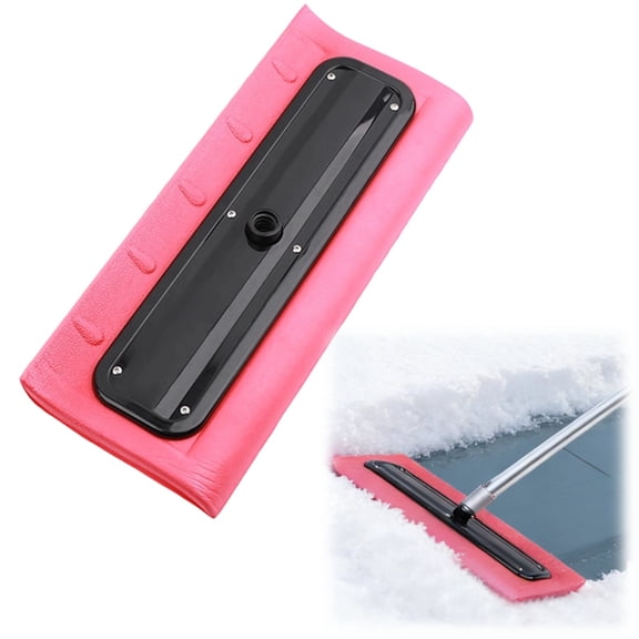Snow Roof Rake - Foam Head Clearing Tool, Ice Scrape Pusher System, Scratch Safe Glide Removal, Ideal for House Vehicle Garage Driveway Use(Pole Not Included)