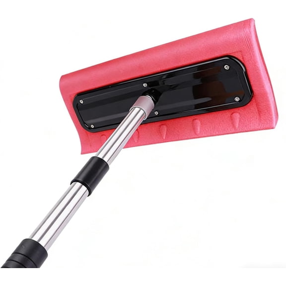 Snow Roof Rake, Foam Broom Scraper, Ice Removal Tool with Wide Head, Winter Cleaning Accessory, Snow Pusher with Lightweight Design, Rake Tool for Driveway Roof Vehicle