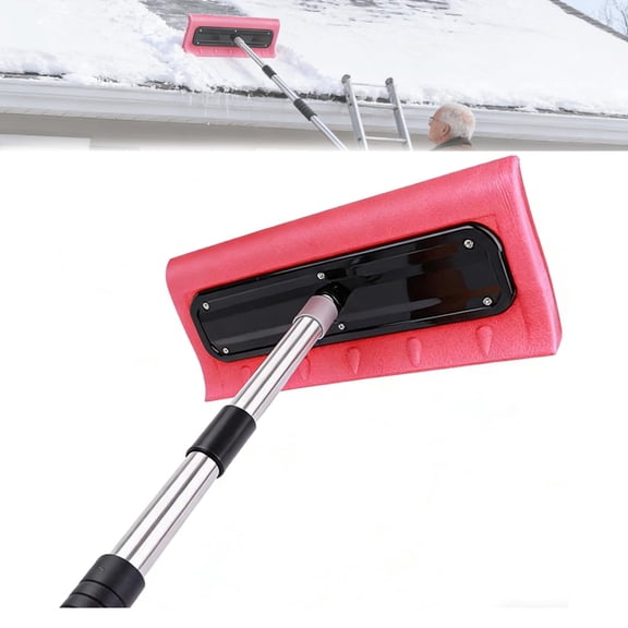 Snow Roof Rake - Snow Foam Broom Scraper Pusher - Professional Roof Snow Shovel for Scratch-Free Removal on Vehicles, Garages & Home Driveways 2026