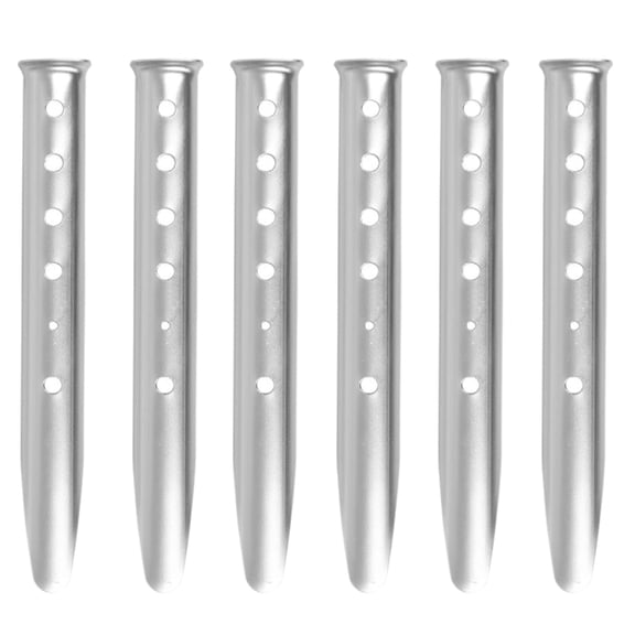 Snow Sand Tent Stakes Pegs Aluminum U-Shaped Lightweight Heavy Duty Ground Nails for Beach Shade Canopy Camping Hiking 6pcs