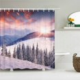 thumbnail image 1 of Snow Scene Scenery Waterproof Fabric Shower Curtain Cedar Trees landscape Printed Shower Curtains for Bathroom Shower with, 1 of 5
