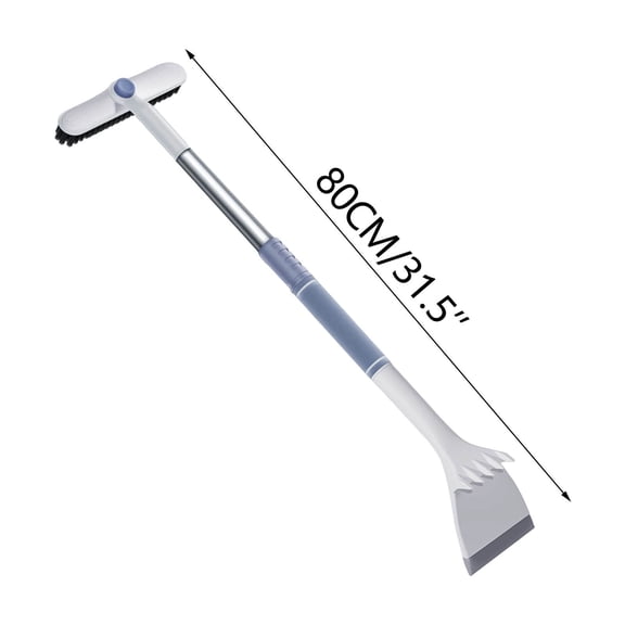Snow Scraper with Brush 3-in-1 Windshield Defrosting Shovel, Quick Ice Removal and Scalable Handle for Winter Car Care, Portable Multi-Car Tool for Home Garage or Travel Use
