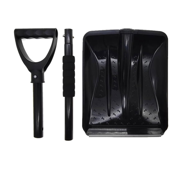 Snow Shovel - 3 Section Extension Snow Shovel for Car Driveway, Assemblable Snow Removal Shovel with D Shaped Handle for Car Garden Camping Snowman Playing and Emergency