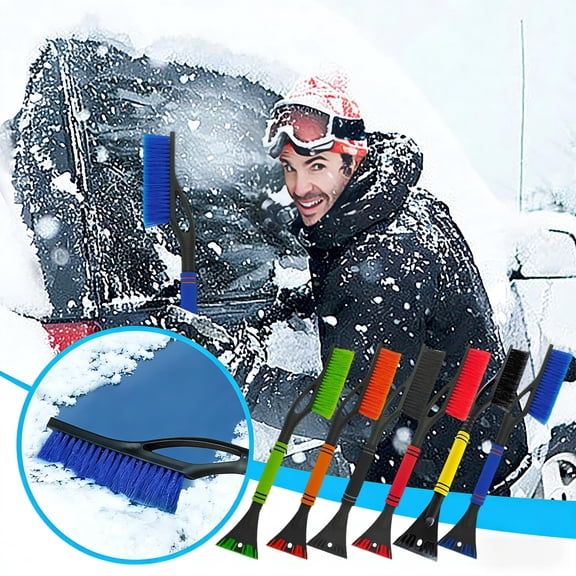 Snow Shovel and Brush for Winter Car Maintenance, Detachable Snow Scraper and Lightweight Backup Tool, Durable Automotive Accessory for Maintaining Vehicle Safety and Visibility in Winter, by UKHBMC