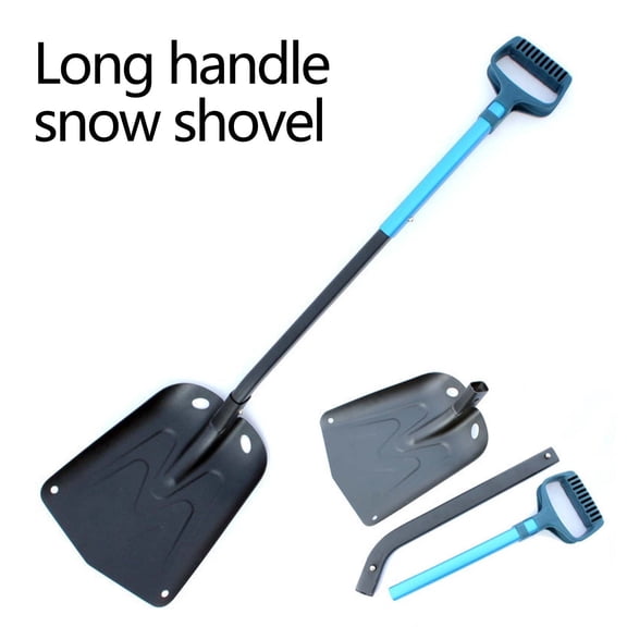 Snow Shovel for Car,Shovel Snow,Aluminum Alloy Multifunctional Long Handled Snow Shovel Off-road Small Shovel Outdoor Folding Snow Shovel,Ideal for Gardens,Cars,and Camping(Black)