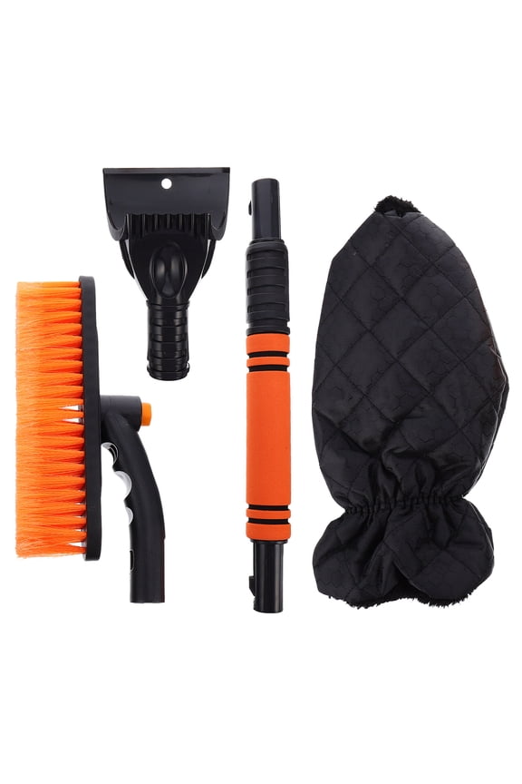 Snow Shovel Ice Windshield Car Clean Scraper Scrapers Tool Brush Remover Gloves Mitt Kit