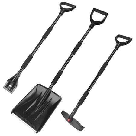 Snow Shovel Kit Emergency, iMounTEK 3 in 1 Lightweight Car Snow Shovel Portable Snow Scoop Sand Mud Removal Tool for Driveway, Camping and Snowman Playing
