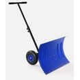 thumbnail image 1 of Snow Shovel with Wheels, 29" Snow Plow Shovel Angle Height Adjustable Padded Handle Efficient Snow Clean Tool for Driveway or Pavement Blue, 1 of 8