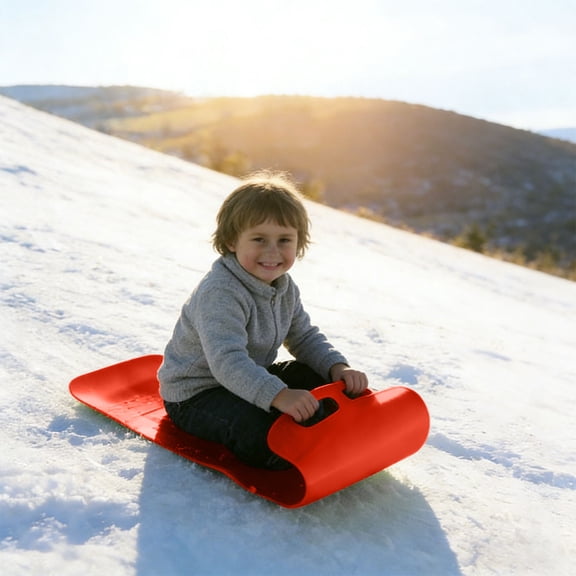 Snow Sled Roll Up Plastic Board, Lightweight Snow Slider Adults, Portable Winter Outdoor Sledding Toy, Skiing Snow Mat Sled Equipment, Winter Sports Outdoor Fun Gear