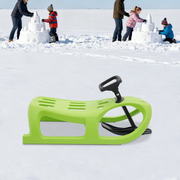 Snow Sled, Single Rider Winter Sleigh, Outdoor Snow Sled