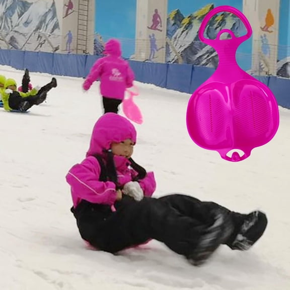 Snow Sled for Adult Snow Luge Skiing Board Sleigh Grass Sand Sliding Sled with Handle Downhill Sled