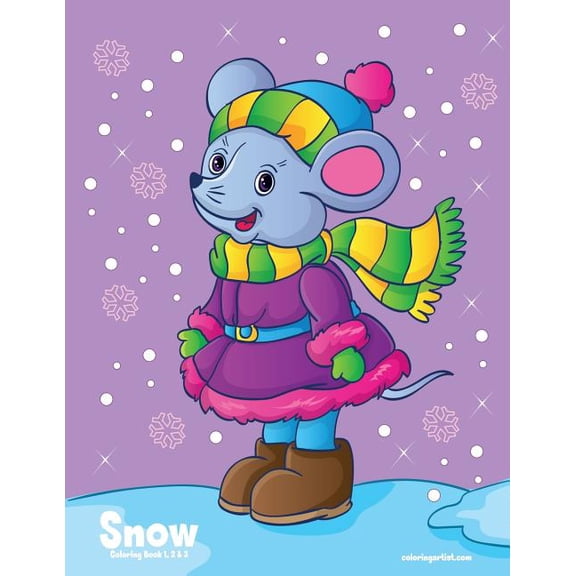 Snow Snow Coloring Book 1, 2 & 3, Book 123, (Paperback)
