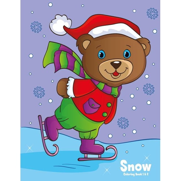 Snow Snow Coloring Book 1 & 2, Book 12, (Paperback)