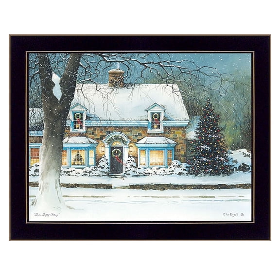 Snow Softly Falling by  John Rossini Print Wall Art Wood Multi-Color