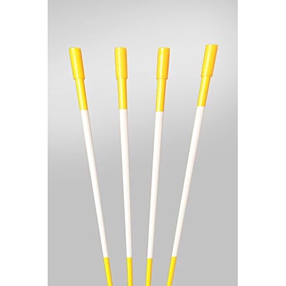 Snow Stakes, Driveway Marker, Plow Stakes, 5/16" Thick X 48" Yellow Fiberglass Stakes, 12 Pack$$Garden & Patio