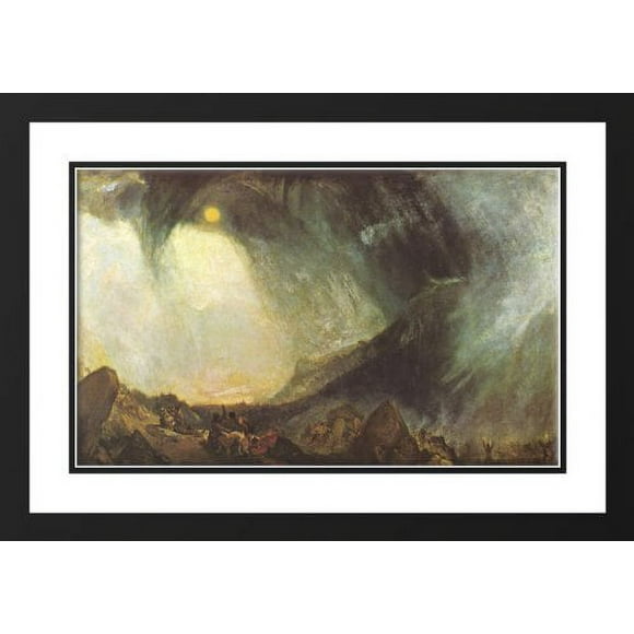 Snow Storm: Hannibal and His Army Crossing the Alps 25x29 Framed and Double Matted Art Print by Turner, Joseph Mallord William