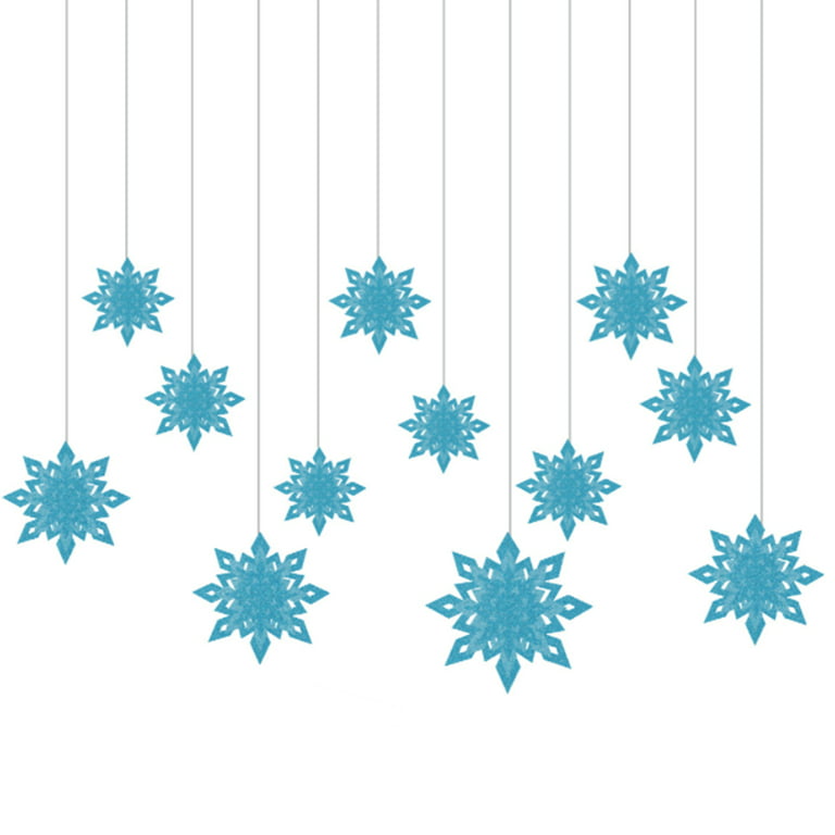 Snow String Ornament Paper 3D Snowflakes Multicolor Easy To Use Wall  Hanging Wedding Baby Shower New Year Party Supplies