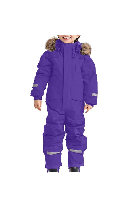 Snow Suit for Kids, Waterproof Winter One-Piece Snowsuit for Toddlers and Youth, Easy On/Off for Skiing & Snow Outdoor Snowboarding Ski Suits