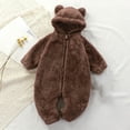 thumbnail image 1 of Snow Suits for Girls Hooded Jumpsuit Bear Ear Baby Romper Baby Outfits Warm Cute Baby Girl Clothes 12-24 Months, 1 of 2