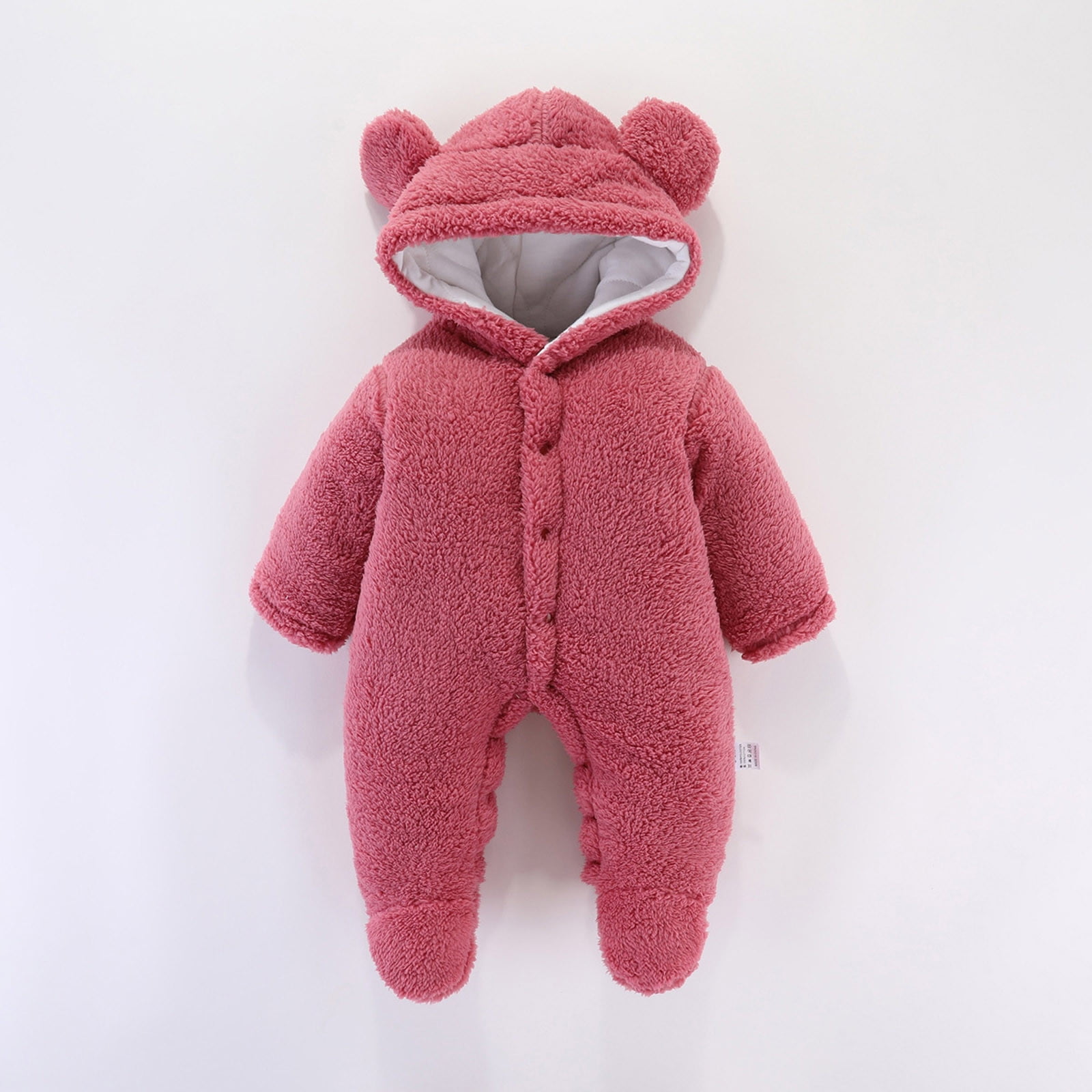 Snow Suits for Girls Hoodie Bear Ear Baby Romper Warm Outfits Baby Girl Girl Baby Clothes 6-9 Months