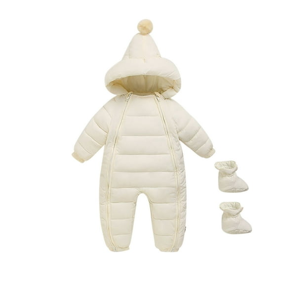 Snow Suits for Girls Jumpsuit Bera Ear Romper Warm Outfits Baby Girl Puffer Jacket Baby Girls Clothes 12-18 Months