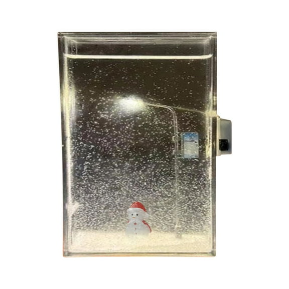 Snow Tales Lamp, Night Street Lamp Christmas Snow Scene Light DIY Materials, Snow Globe Night Light (Snowman)