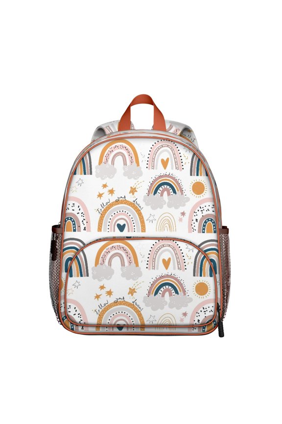 Snow-Themed Penguin Decorated Backpack - Durable Waterproof Student Daypack with Adjustable Straps & Organized Storage