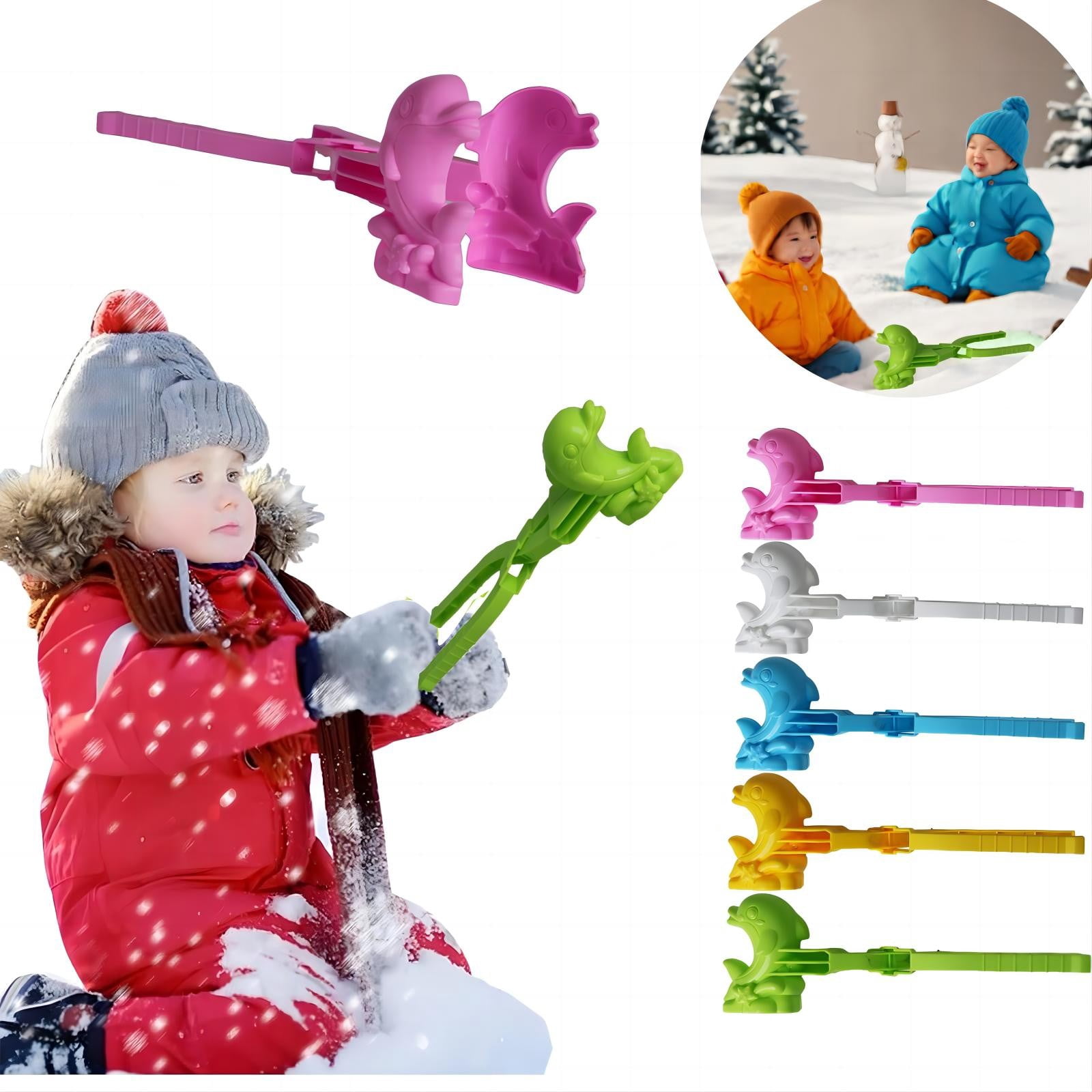 Snow Toys, Winter Snowball Tool Kit with Handle for Snow Ball Shapes ...