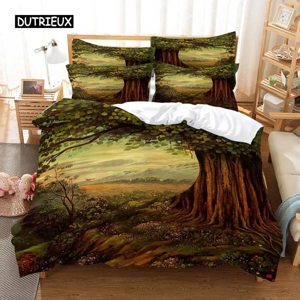 Snow Tree Bedding Set Duvet Cover Set 3d Bedding Digital Printing Bed Linen Size Bedding Set