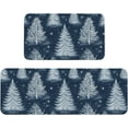 thumbnail image 1 of Snow Trees Kitchen Mats for Floor, Christmas Tree Kitchen Rug Runner Non-Slip Kitchen Mats and Rugs 2PCS Absorbent Standing Mats for Office Desk Sink, 1 of 6