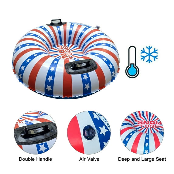 Snow Tube,Inflatable Pvc Tube Inflatable Snow Tube Thicken Snow Thicken Snow Winter Snow Sled Snow Tube Snow Winter Snow Pvc Tube Thicken Tube With Handle Winter Tube 35/43 Inch