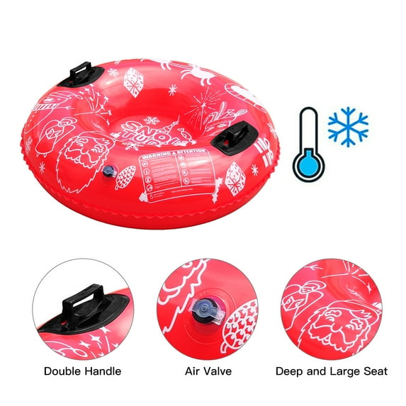 Snow Tube,Inflatable Pvc Tube Snow Winter Snow Tube With Handle Tube Thicken Snow Pvc Tube Thicken Snow Tube Thicken Snow Winter Handles Heavy Duty Sleds Sled Snow Inflatable Sleds Snow With