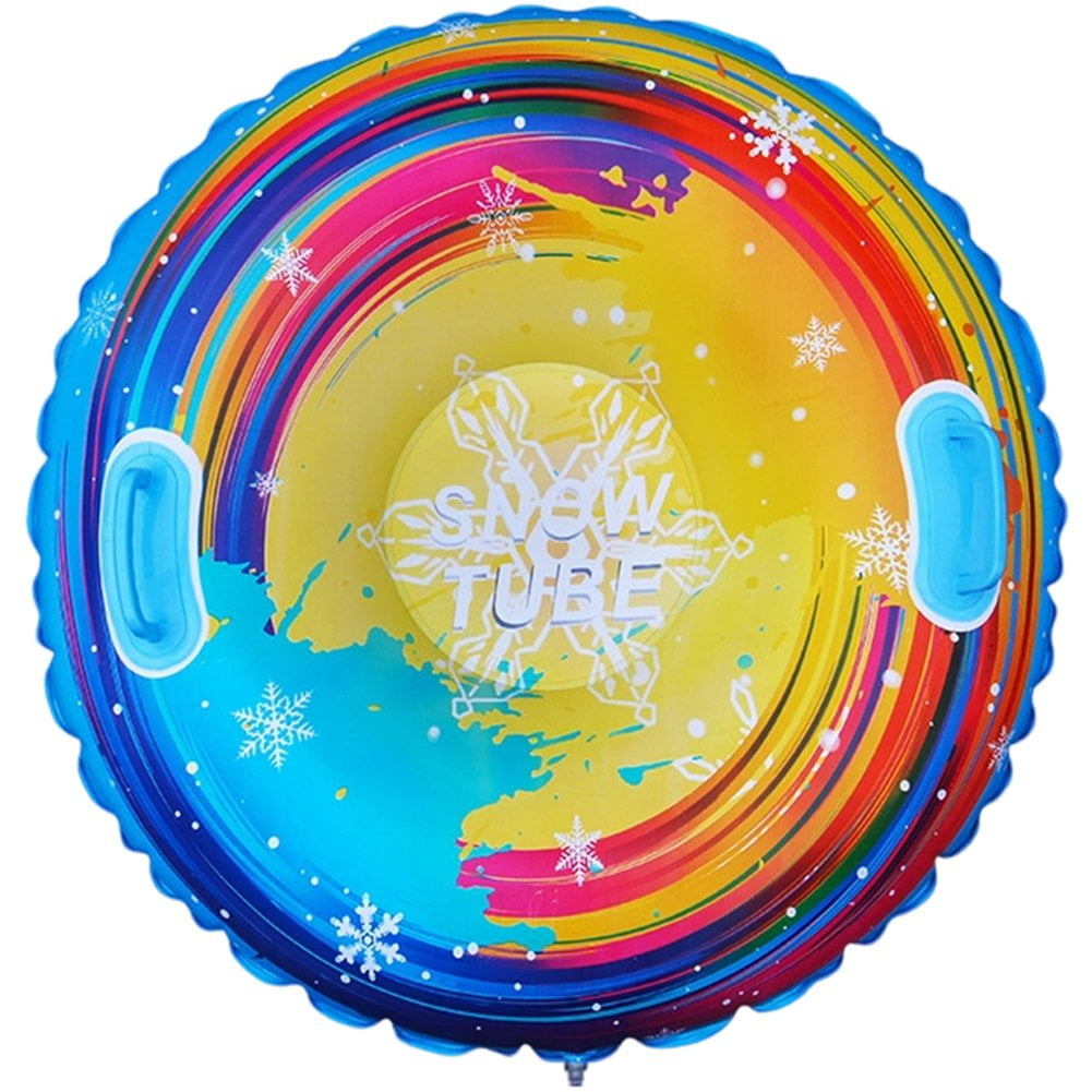 Snow Tube, Inflatable Snow Sled for Kids and Adult, Thickened Heavy Duty Hard Bottom Sleds for Snow, Winter Toys for Outdoor Sledding Snow Sports