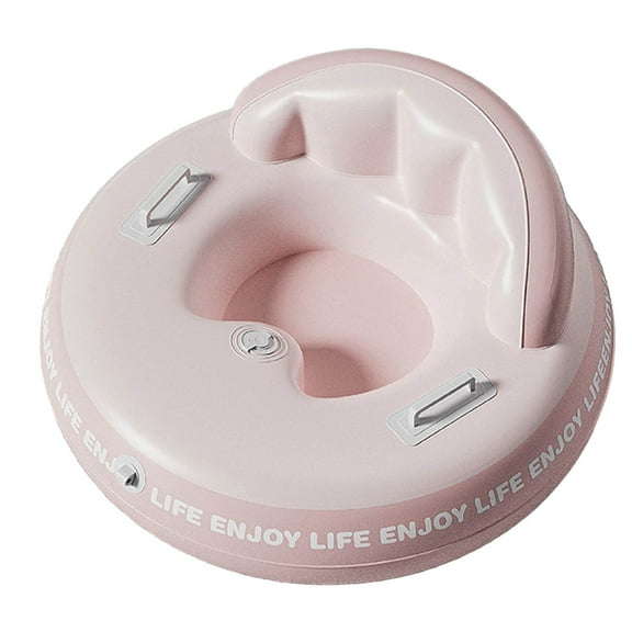 Snow Tube Sled 34in Inflatable Sled Toy, Duty Winter Tube, Thick Durable Cold Resistant Material Snow Ride Ring for Kids Adults Family Outdoor Park Backyard Ski sIope Garden Play Pink