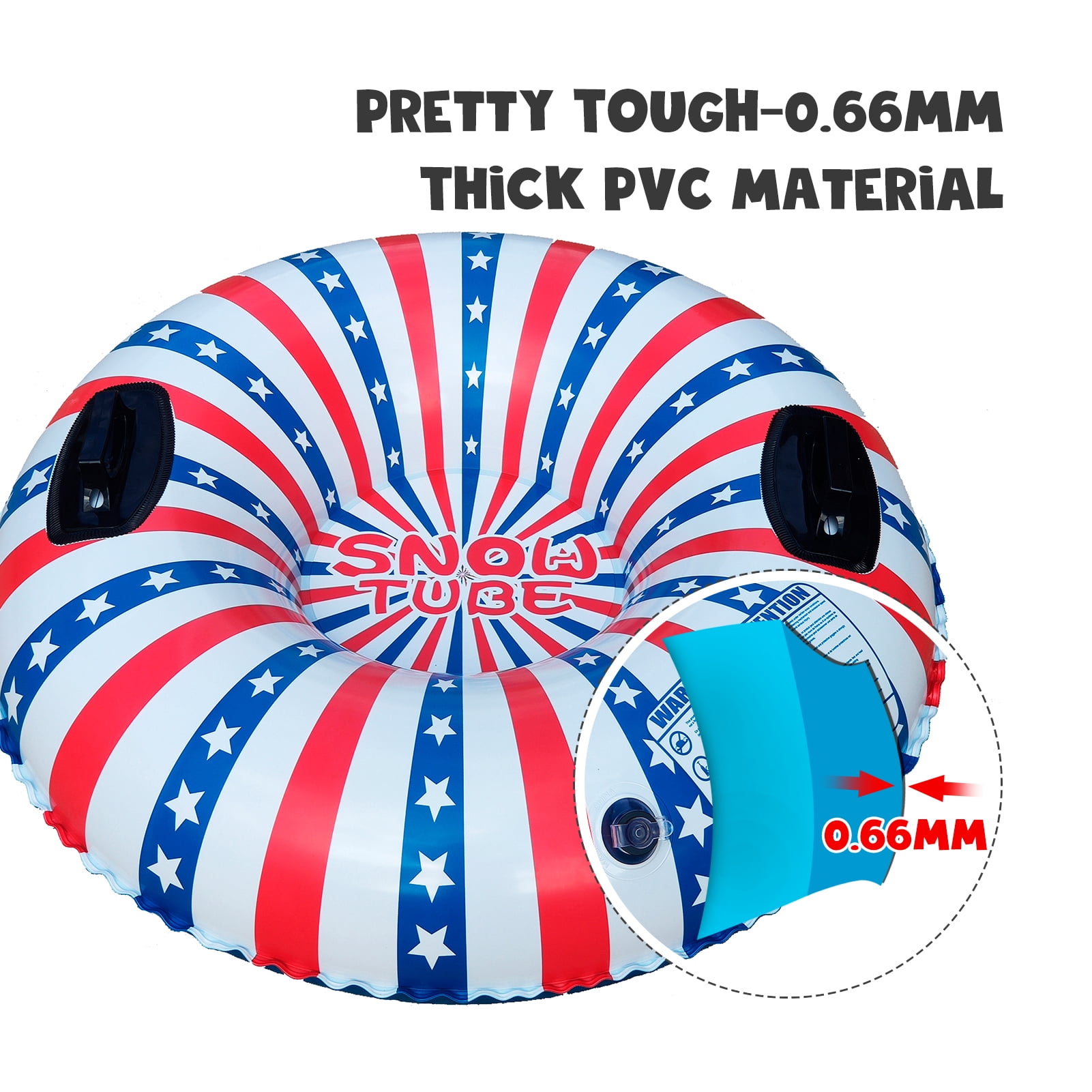Snow Tube,Thicken Snow Winter Snow Tube Inflatable Pvc Tube Pvc Tube Thicken Tube Thicken Snow Tube With Handle Snow Snow Sled Qisuo Circle Inflatable Snow Sled Inflatable