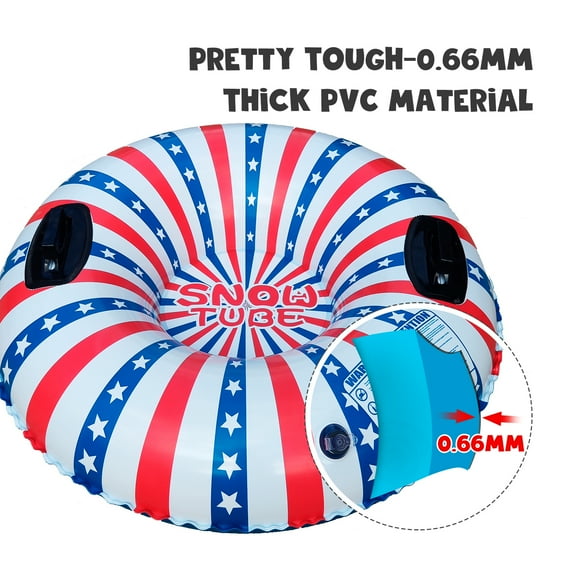 Snow Tube,Thicken Snow Winter Snow Tube Inflatable Pvc Tube Pvc Tube Thicken Tube Thicken Snow Tube With Handle Snow Snow Sled Qisuo Circle Inflatable Snow Sled Inflatable