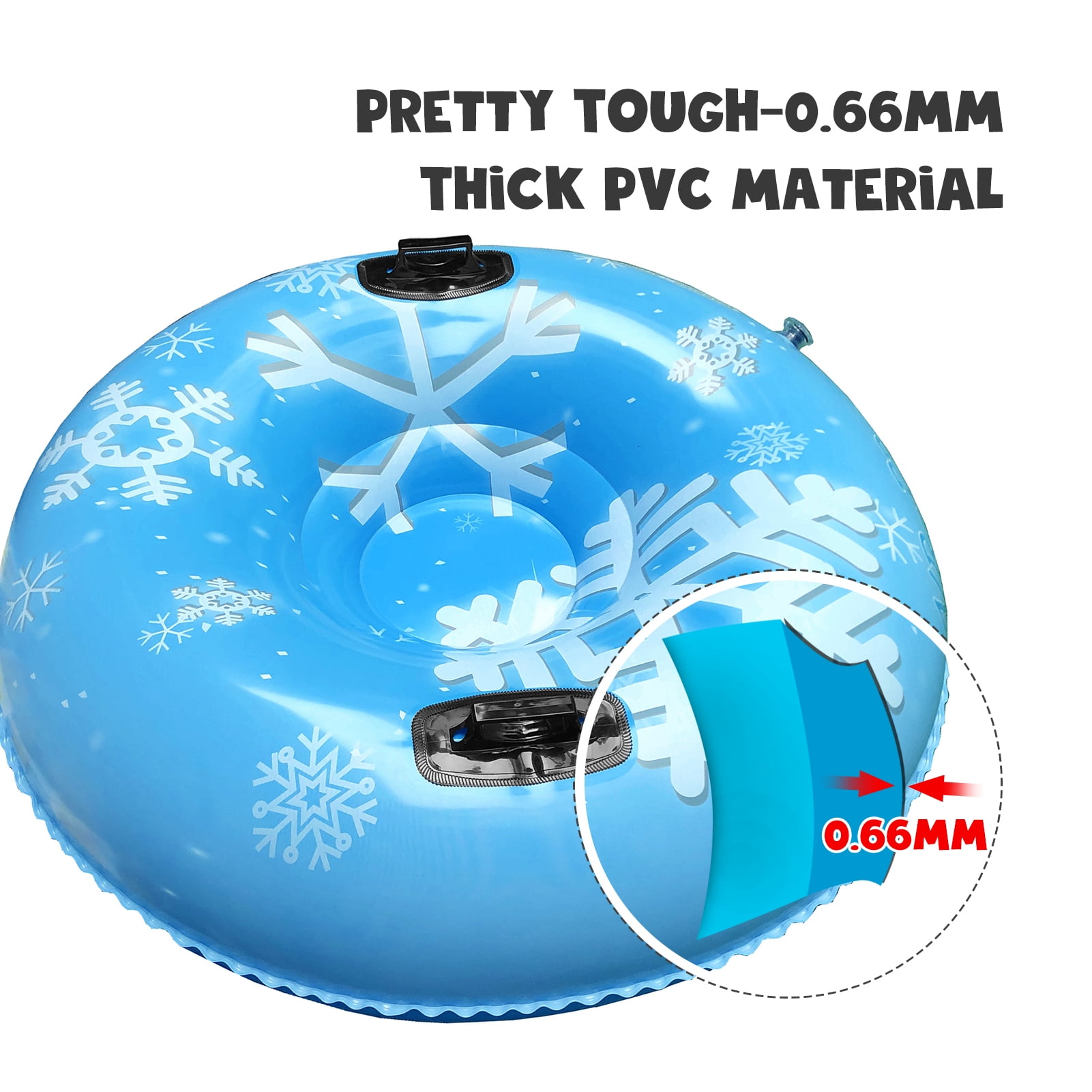 Snow Tube,Tube With Handle Pvc Tube Thicken Tube Thicken Snow Thicken Snow Winter Inflatable Pvc Tube Snow Sled Inflatable Snow Sled Winter Duty Sleds Snow Mewmewcat Tube 35/43 Inch
