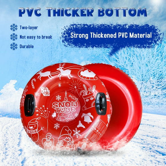 Snow Tube,Tube Thicken Snow With Handle Thicken Snow Winter Pvc Tube Thicken Inflatable Snow Inflatable Pvc Tube Snow Winter Snow Tube 35/43 Inch Duty Sleds Snow Pvc Thicken With Huiop