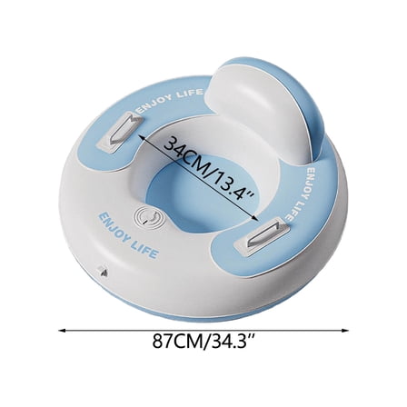 Snow Tube for Adults and Kids, Cute Shape Inflatable Snow Tube with Handles for Outdoor Sledding Snows Tube Sports (Blue)