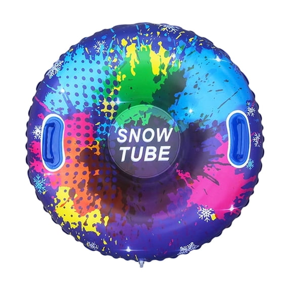 Snow Tubes 2-Pack, 33.5" Inflatable Snow Sleds, Thick Cold-Proof PVC with Built-in Handles, Heavy-Duty for Kids Adults Family Winter Sledding