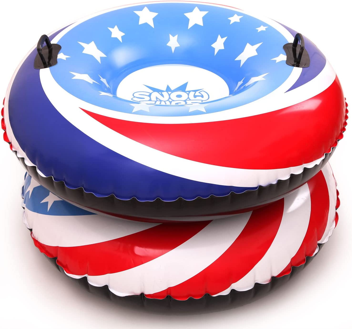 Snow Tubes for Sledding Heavy Duty, 2Packs Snow Sled for Kids and