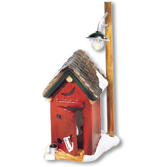 Snow Village Backwoods Outhouse