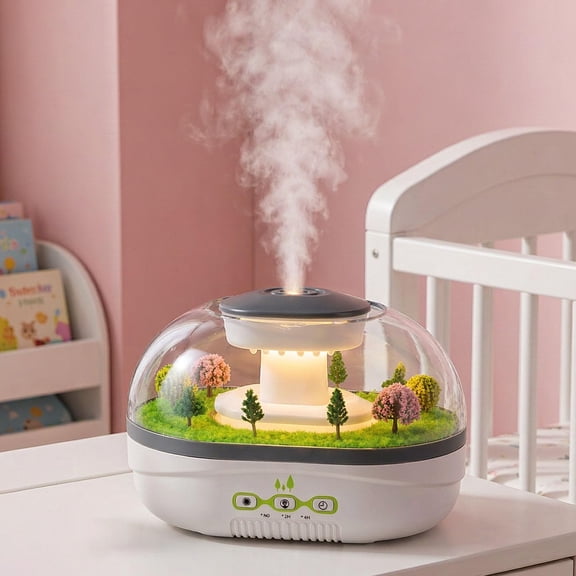 Snow Village Raindrop Diffuser, Essential Oil Diffuser with Mist Humidifier Essential Oil Aromatherapy Diffuser Fine Cool Mist Humidification