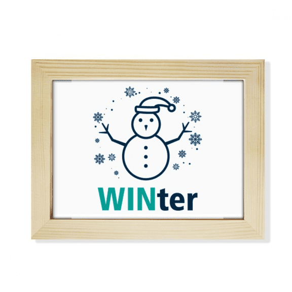 Snow Weather Win Winter Art Deco Fashion Desktop Photo Frame Picture Art Decoration Painting 6x8 inch