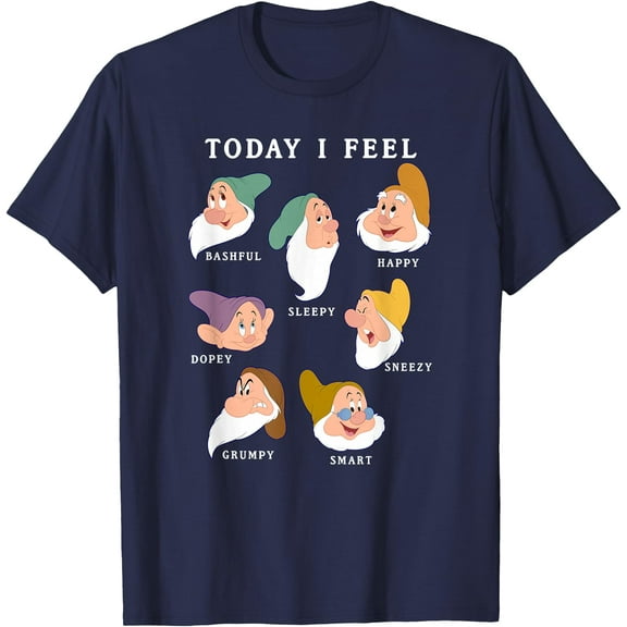 Snow White And The Seven Dwarfs Expressions Today DTG Print Unisex T-Shirt
