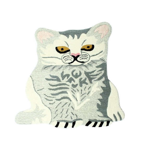 Snow-White Cat Yogic Asana Mat from Mirzapur