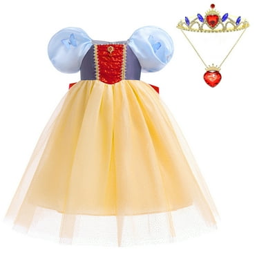 Girls Fairy Princess Dress Female Big Bow Halloween Costume, Little Girls 3-9Y