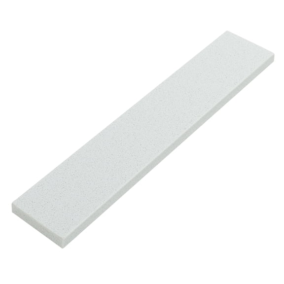 Snow White Engineered Marble Sidesplash, Polished, 21 x 4 x 0.75 Inches, Wall Protection for Bathroom Vanity