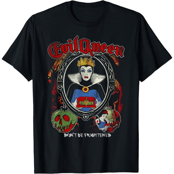 Snow White Evil Queen Don't Be Frightened Distressed DTG Print Unisex T-Shirt