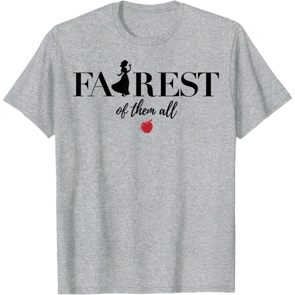 Snow White Fairest of Them All Silhouette DTG Print Unisex T-Shirt